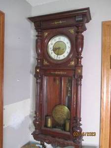 lot 18 image: Gustav Becker Pendulum clock in working condition...