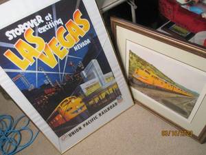 lot 130 image: Large framed Las Vegas advertisemen...
