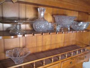 lot 139 image: (6) pc Lead Crystal servingware...