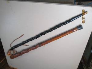 lot 168 image: 2 Wooden walking sticks...
