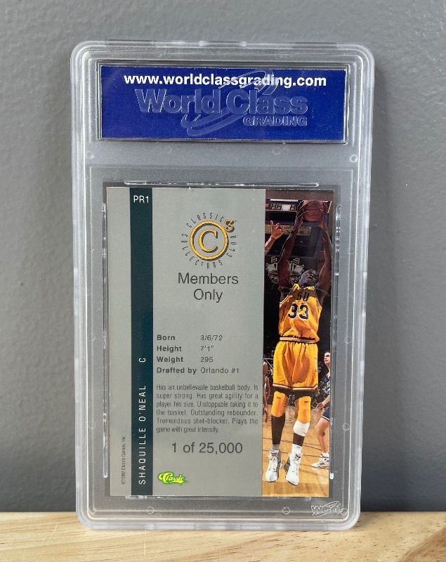 1992 Classic Four Sport C3 Shaquille ONeal Graded WCG Mint 10 Promo Card NBA NCAA LSU Card W