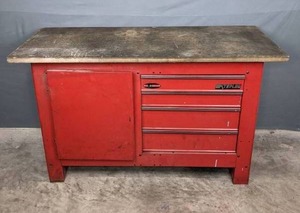 Waterloo 4-Drawer Red Workbench S