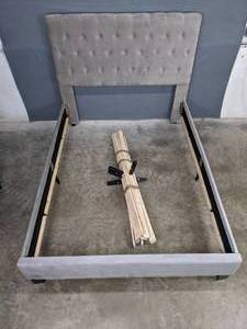 Grey Bed Frame with Headboard   C