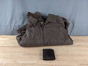 Mens Carhartt Size 3XL 3M Thinsulate Insulated Jacket and Trifold Wallet C