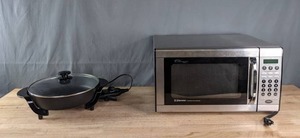 Electric Skillet and Emerson Microwave   C