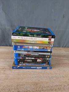 A Collection of Blu-Ray DVDs Including Alice in Wonderland, Straight Outta Compton, Bad Grandpa and More  C