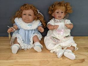 Adorable Pair of Vintage Red Head Pat Secrist Dolls 1993 and 1994 X