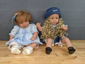 Adorable Pair of Vintage Pat Secrist Dolls 1995 and 1996 X