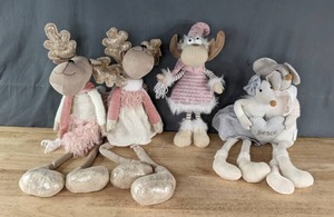 Collection of 5 Plush Winter Themed Animals X