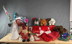 Christmas Decorations and Gift Wrap Lot X