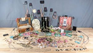 Large Collection of Jewelry by Guess, Burberry, Citizen, Paparazzi, and More, Plus Jewelry Boxes  X