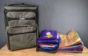 Assortment of Worldbound Rolling Luggage and Decorative Reusable Bags X