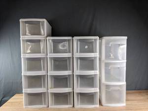 A Set (16) of White Storage Drawers X