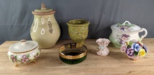 Vintage and Modern Glass and Ceramic Bowls, Dishes, Planter and More  K