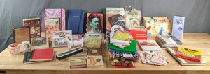 Assortment of Office and Craft Supplies Greeting Cards, Calculators, Journals, Gift Bags and More K