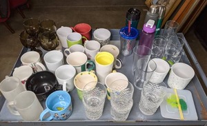 Assorted Drink Holders Mugs, Thermoses, Glasses and More K