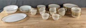 Vintage Fire King White Golden Anniversary Dinnerware K