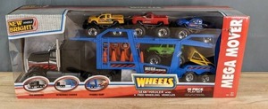 New Bright 22 Semi Hauler with 4-Wheeling Vehicles and Accessories Toy K