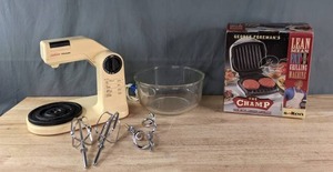 George Foreman Grilling Machine and Sunbeam Mixer   K
