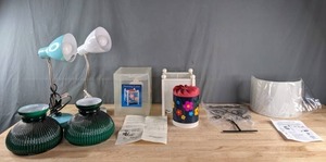 Home Decor Table Desk Lamps, Wall Lamp, Vintage Lamp Shades, and Spinning Lamp K