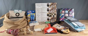 An Assortment of Laundry, Kitchen, and Bath items K