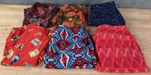 Six Pair NEW LuLaRoe One Size Leggings  K