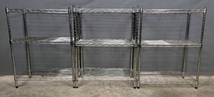 Set of 3 3-Teir Wire Shelving Storage Racks K