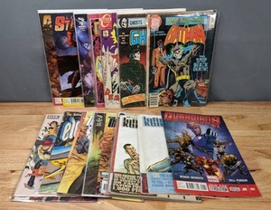 Collection of 23 Comic Books Wonderland, Infinite Kung Fu, Buffy the Vampire Slayer, Justice Like Lighting Thunderbolts, Detective Comics Batman, DC Ghosts, Haunted Destruction, Etc. K