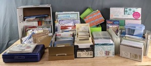 Assortment of Textured Cards & Envelopes, Scrapbook Die Cuts, Chipboard Pack, Graphic Skins Tiny Prints, Pop Up Cards, Card Making Kits and More K