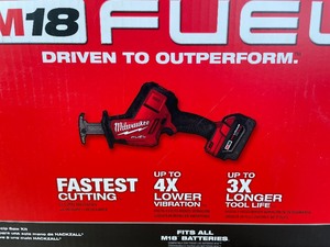 Brand New Milwaukee M18 FUEL 18V Lithium-Ion Brushless Cordless HACKZALL Reciprocating Saw Kit W(1) 5.0Ah Batteries, Charger & Tool Bag O