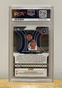 2020-21 Anthony Edwards Panini Prizm PSA Graded Basketball Card Minnesota Timberwolves W