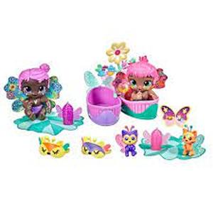 lot 2 image: Baby Alive GloPixies Minis - Sleepy Twins Baby Dolls