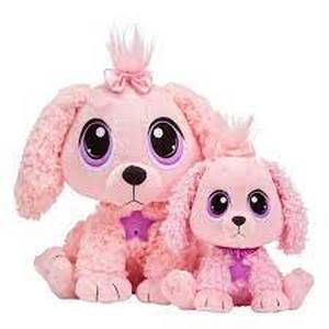 lot 19 image: Rescue Tales Adoptable Mom & Pup - Pink Poodle