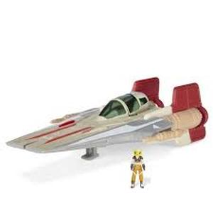 lot 40 image: Star Wars Micro Galaxy Squadron Hera Syndullas A-Wing 3 Small Vehicle & Figure