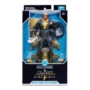 lot 127 image: DC Comics Multiverse Black Adam Movie 7 Action Figure - Black Adam with Throne