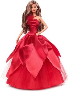 lot 94 image: Barbie - Signature 2022 Holiday Collectible Brunette Doll