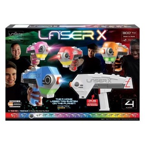 lot 110 image: Laser X 4 Pack Blaster Laser Toy Game 4 Player Laser Gaming with Batteries