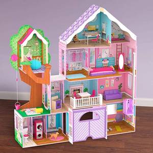 lot 122 image: KidKraft Treehouse Retreat Mansion Dollhouse Castle