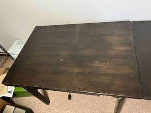 Vintage Dining Table with Sliding End Extensions