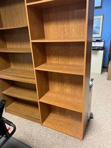 Three Golden Oak Bookshelves
