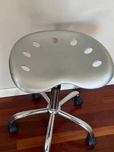 Rolling Metal Stool