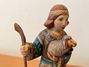 G. DeBrekht Shepherd Boy Painted Figurine