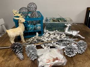 Silver and Turquoise Christmas Decorations