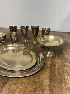 Vintage Silverplate and Silver Colored Dish Lot