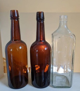 lot 21 image: Three Glass Bottles