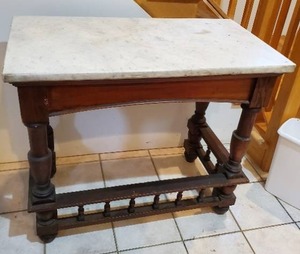 lot 113 image: Stone-Top Table