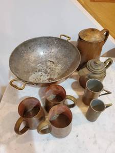 lot 116 image: Copper Dishes