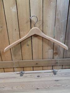 Lot of 10 Display Wood Hangers With Clips