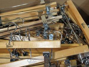 Lot of 80 Wood Pant Hangers