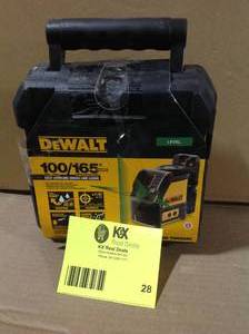 DEWALT  100 ft. Green Self-Leveling Cross Line Laser Level with (3) AA Batteries & Case Customer returns Review all pictures